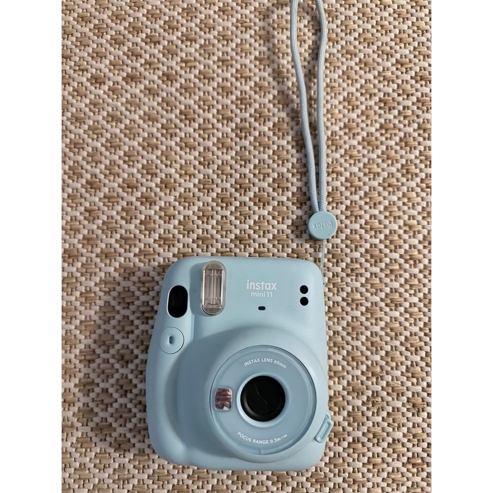 Fujifilm Instax Mini 11 Instant Film Camera Sky Blue with Wrist Strap